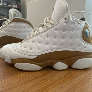 White/ Wheat Jordan 13s